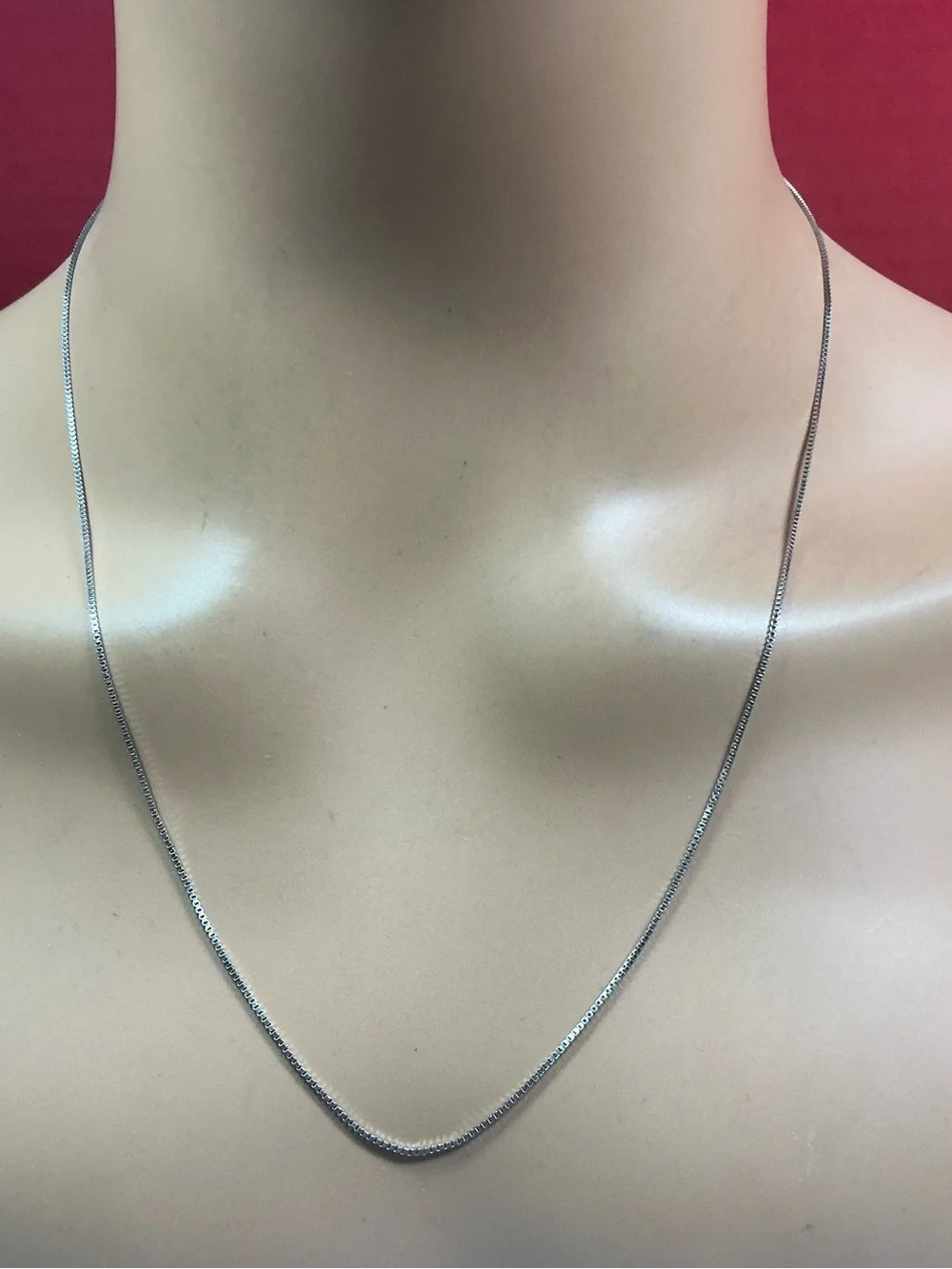 Sterling Silver Italian Chain Necklace . 19 to 21 inches long